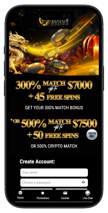 black lotus welcome bonus